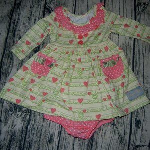 Eleanor Rose 12 month Dress & Bloomer Hearts